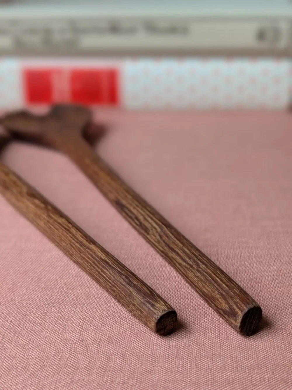 Vintage Hand‑Carved Wooden Salad Servers | MCM Danish Modern Style 11 3/4
